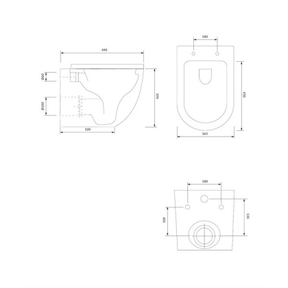 Унитаз подвесной OMNIRES OTTAWA OTTAWAMWBP Унитаз подвесной OMNIRES OTTAWA OTTAWAMWBP