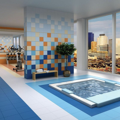 Керамогранит SG1546N Калейдоскоп голубой 20*20*08 (23шт/0,92м2), м2