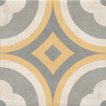 Декор VT\A465\5009 Эрмитаж 6 желтый/оранжевый/серый 20см*20см*6,9мм (1уп/10шт/)матовый, шт