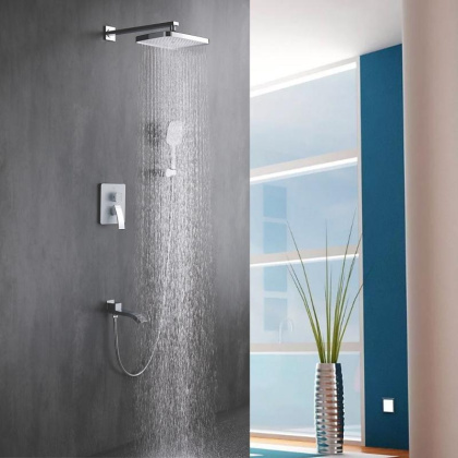 Душевая система встраиваемая Rose R1535F, белый/хром Душевая система встраиваемая Rose R1535F, белый/хром