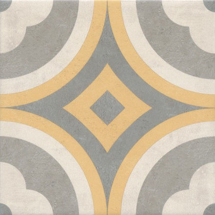 Декор VT\A465\5009 Эрмитаж 6 желтый/оранжевый/серый 20см*20см*6,9мм (1уп/10шт/)матовый, шт