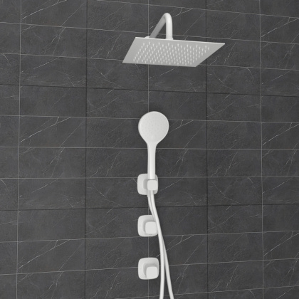 A9551.266.146.254.328.156.155  Встраиваемый комплект для душа с верхней душевой насадкой и лейкой