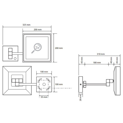 Косметическое зеркало с подсветкой Косметическое зеркало с подсветкой