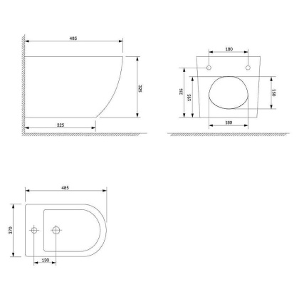 Биде подвесное OMNIRES OTTAWA OTTAWABIBP