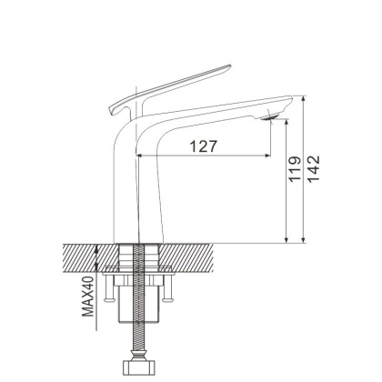 Смеситель для раковины латунь R1301 Смеситель для раковины латунь R1301