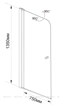 Шторка для ванны Aquanet Alfa 1 NF6211, прозрачное стекло Шторка для ванны Aquanet Alfa 1 NF6211, прозрачное стекло