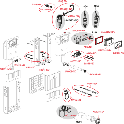 Скрытая система инсталляции для замуровывания в стену
