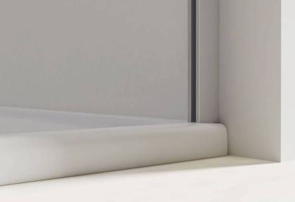 Душевая дверь Extra VDP-1E9010CLGM, 900/1000, вороненая сталь, стекло прозрачное