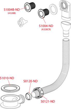 Слив-перелив для умывальника, белый Слив-перелив для умывальника, белый