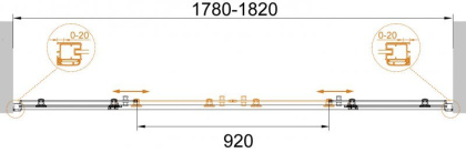 ANIMA-W-BF-2-160-C-Cr Душевая дверь