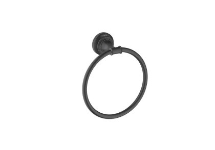 Полотенцедержатель кольцо AQUATEK, матовый черный AQ4512MB КЛАССИК