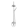 LORD-CVD-01-M Душевая стойка со смесителем для ванны, верхним и ручным душем, 20 см Исполнение: Хром, Ручки: Хром 