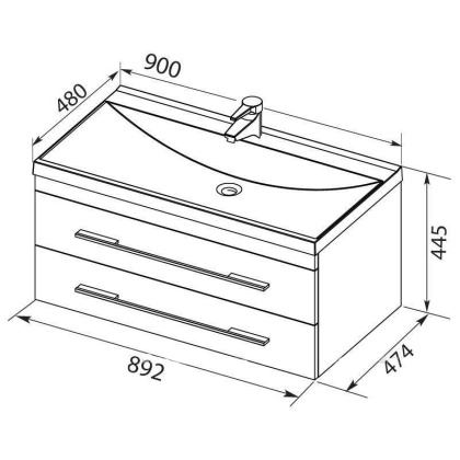 Мебель для ванной Aquanet Верона 90 New черный матовый Мебель для ванной Aquanet Верона 90 New черный матовый