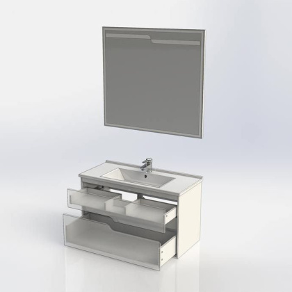 Мебель для ванной Aquanet Модена 100 белый Мебель для ванной Aquanet Модена 100 белый