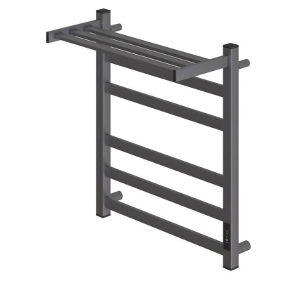 Полотенцесушитель электрический Point Меркурий PN83856PGR П5 500x600 с полкой, диммер справа, графит премиум Полотенцесушитель электрический Point Меркурий PN83856PGR П5 500x600 с полкой, диммер справа, графит премиум