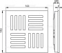 Решетка 143×143 мм, серый