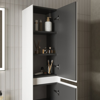 Шкаф-пенал SANCOS Cento подвесной белый глянец, 350х300х1600 мм, , арт. PCN35W