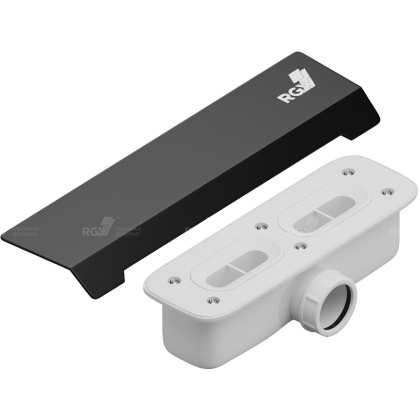 Сифон со стальной накладкой RGW S-015 черный к поддону STA, RGW 502411015-04