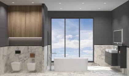 Плитка Eclettica Anthracite Struttura Diamond 3D M1J7 40x120