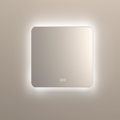 Зеркало LED VLM-3BE7007-2 700х700 c сенсорным выключателем и диммером, антизапотевание