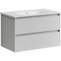Тумба подвесная SANCOS Cento 790х450х500, c двумя ящиками оснащенными доводчиками, белый глянец, арт. CN80W