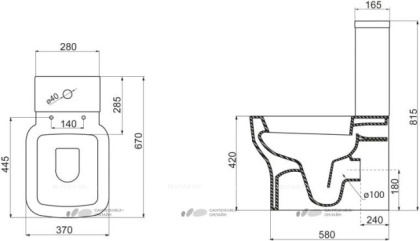 Чаша напольного унитаза компакт BelBagno VASO BB127CP