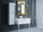 Тумба Linea 100 белая + Золото_Комплект 842-100-WG Boheme