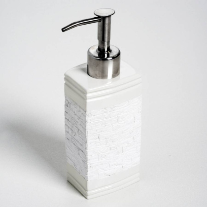 Дозатор для жидкого мыла Main, 5,1х19х6,4 см, белый, K-4799