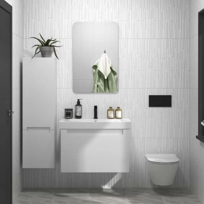 Бьянка белый матовый полоски 20x60x0,9