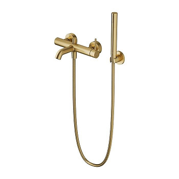 Смеситель для ванны с душевым комплектом OMNIRES Y Y1231GLB (брашированное золото) 