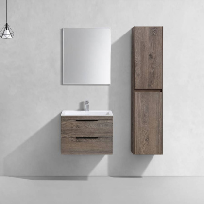 База под раковину Chiara 2D 600 подвесная, 2 выкатных ящика soft-close, R.Oak