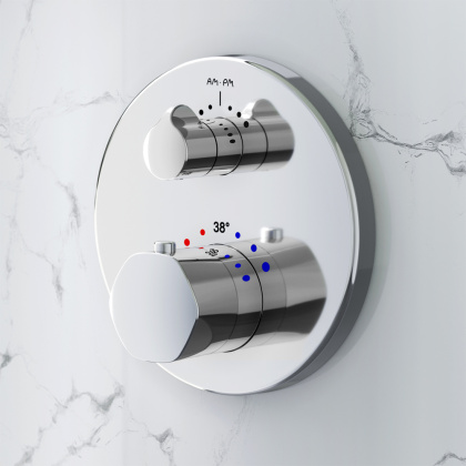 Смеситель Для ванны и душа с термостатом, монтируемый в стену F9085500 Gem Смеситель Для ванны и душа с термостатом, монтируемый в стену F9085500 Gem