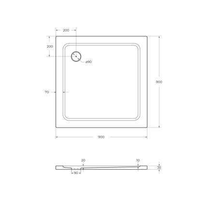 Поддон SMC CEZARES TRAY-M-A-100-35-W Поддон SMC CEZARES TRAY-M-A-100-35-W