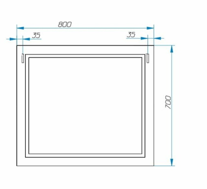 Зеркало Bali Classic (ШхГхВ) 800х25х700 Зеркало Bali Classic (ШхГхВ) 800х25х700