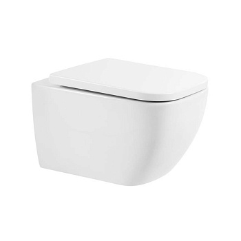 ALPINA Унитаз подвесной безободковый с сиденьем дюропласт soft close, BB10100CHR/SC ALPINA Унитаз подвесной безободковый с сиденьем дюропласт soft close, BB10100CHR/SC