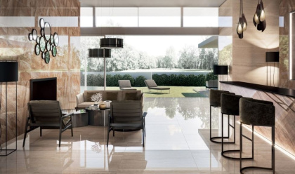 Риальто коричневый светлый лаппатированный обрезной 60x60x0,9