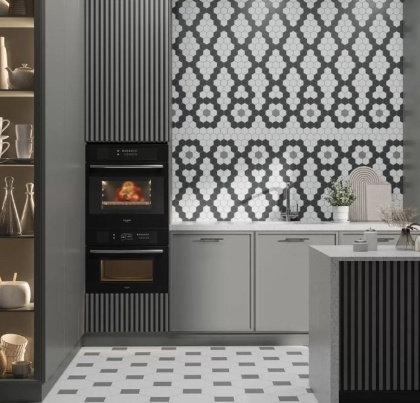 Декор AD\A656\MM Агуста белый черный (29,8см*29,7см*6,9мм) (8шт/0,72м2) матовая, шт