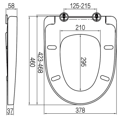 Сиденье для унитаза с микролифтом, быстросъемное C117852WH Awe Сиденье для унитаза с микролифтом, быстросъемное C117852WH Awe