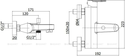 Смеситель для ванны с душем Paffoni Candy CA022CR