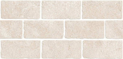 Бордюр Роверелла бежевый светлый мозаичный 34,5x14,7x0,9