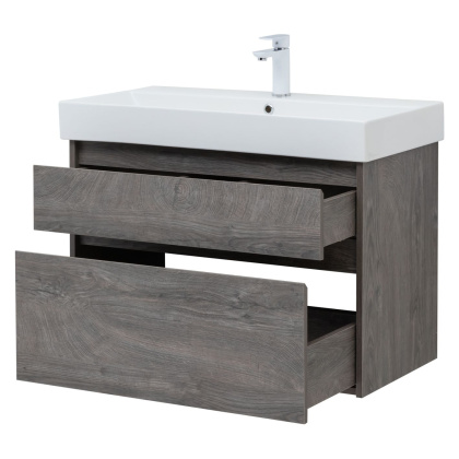 Тумба под раковину Aquanet Nova Lite 85 дуб рошелье, 2 ящика