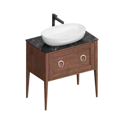 Тумба PLAZA Classic Neo напольная с ящиками 80, орех PL.CN.80.1+1\NUT.M Тумба PLAZA Classic Neo напольная с ящиками 80, орех PL.CN.80.1+1\NUT.M