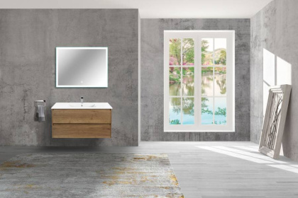 База под раковину Gio 100 подвесная, 2 выкатных ящика soft-close, T.Oak