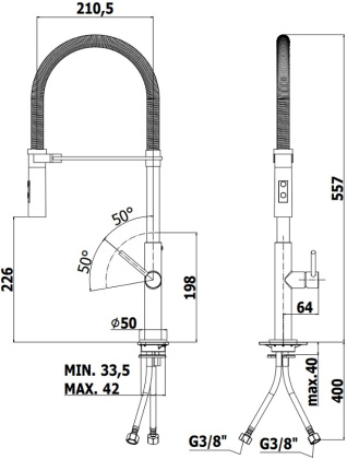 Смеситель для кухни Paffoni Chef CH179CR Смеситель для кухни Paffoni Chef CH179CR