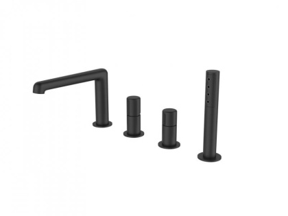 UNO Смеситель на борт ванны с ручным выдвижным душем, хром UNO-BVD4-CRM