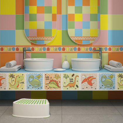 Декор OP\A227\5009 Динозаврики 2 (20см*20см*7мм) (10шт/0,4м2) матовый, шт Декор OP\A227\5009 Динозаврики 2 (20см*20см*7мм) (10шт/0,4м2) матовый, шт