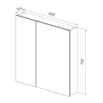 Шкаф зеркальный Lemark UNIVERSAL 80х80см 2-х дверный, цвет корпуса: Белый глянец Шкаф зеркальный Lemark UNIVERSAL 80х80см 2-х дверный, цвет корпуса: Белый глянец