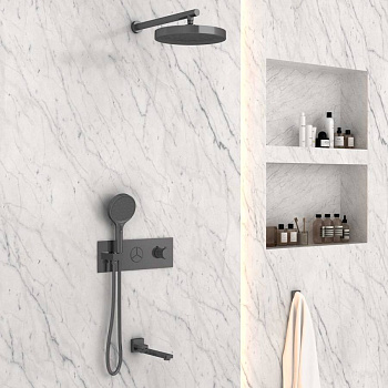 Душевой комплект VSFW-432TI2GM встраиваемый, вороненая сталь Душевой комплект VSFW-432TI2GM встраиваемый, вороненая сталь