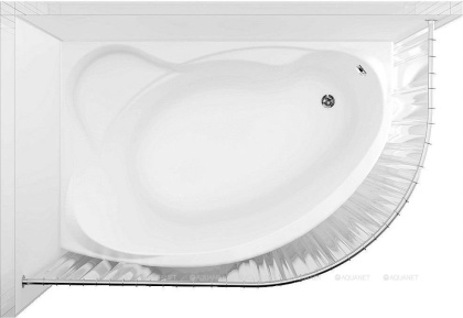 Карниз для ванны Aquanet Capri/Sarezo полукруглый 160х100 Карниз для ванны Aquanet Capri/Sarezo полукруглый 160х100