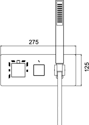 Гигиенический душ со смесителем RGW Shower Panels SP-44-03 21140544-31 с термостатом Хром Гигиенический душ со смесителем RGW Shower Panels SP-44-03 21140544-31 с термостатом Хром